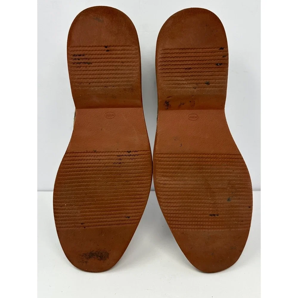 Orvis Derbys Oxfords Shoes Mens Sz 10 Tan Suede Casual Plain Toe Lace Up V5